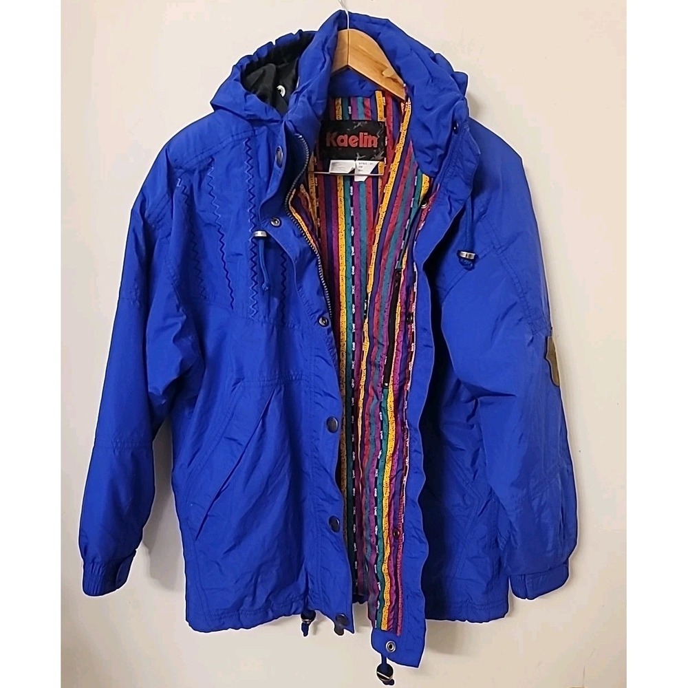 Kaelin Ski‎ Jacket Medium 80s 90s Womens Unisex size 6 Bluish Purple Vtg